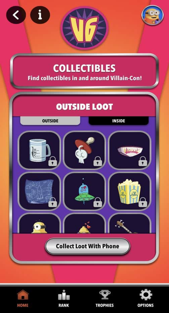 Villian-Con App - Collectibles Page