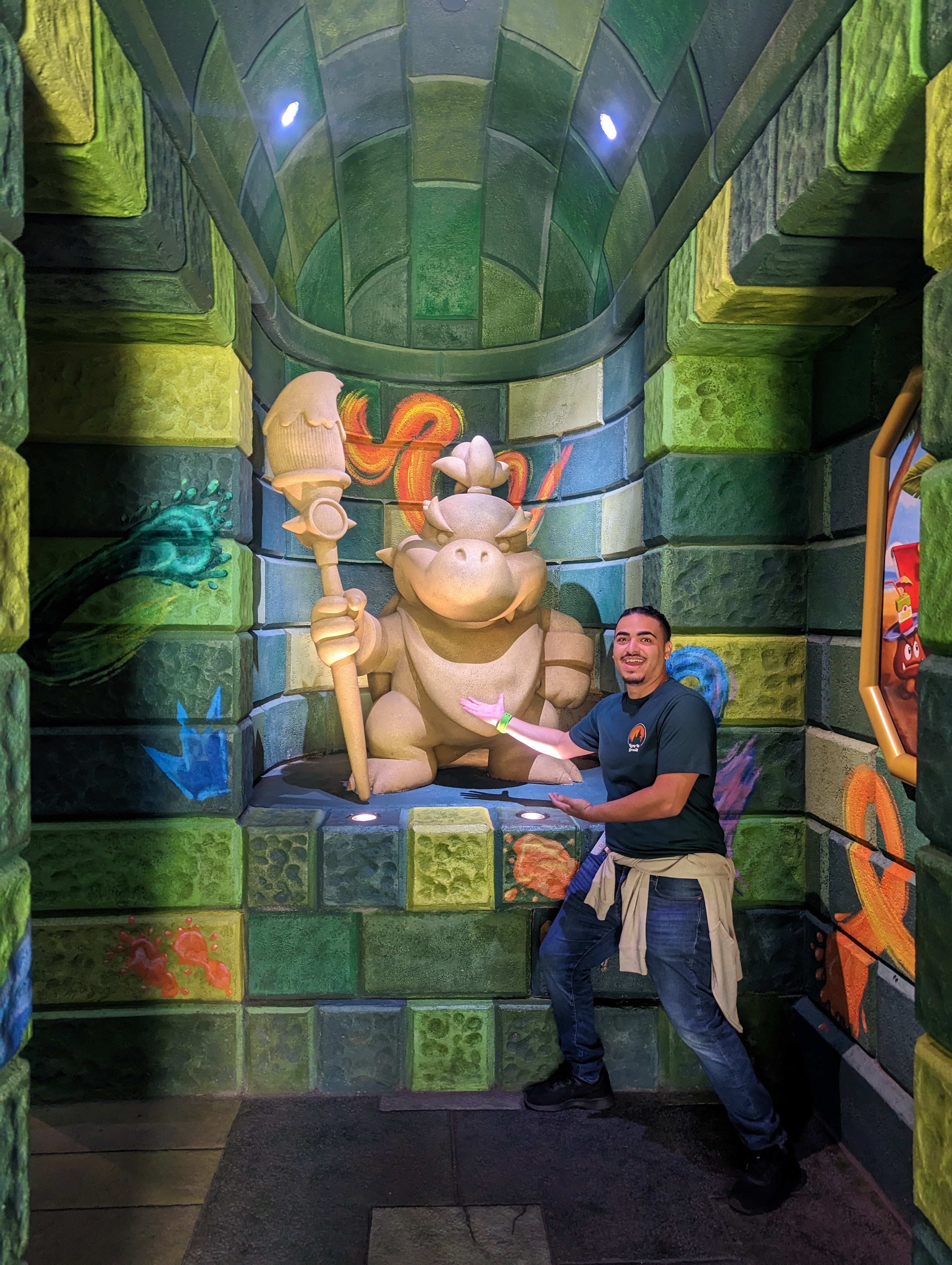 Bowser Jr Shadow Showdown - Posing with Statue